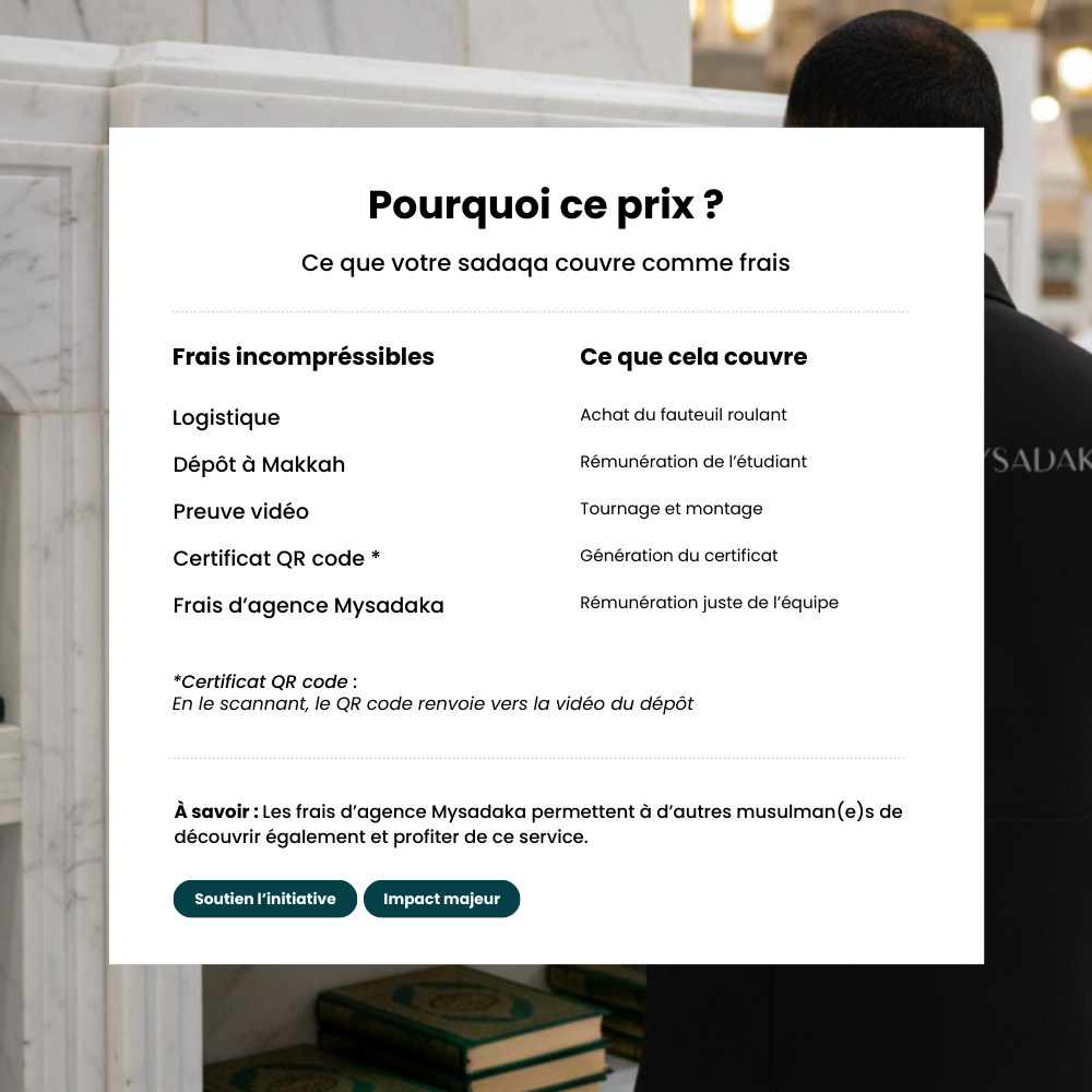 Mon fauteuil à Makkah